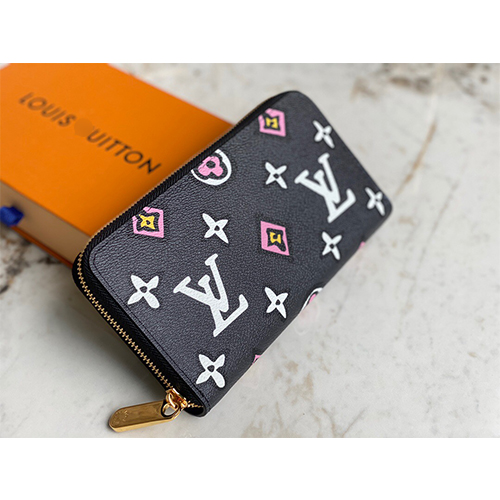 【ルイヴィトン LOUIS VUITTON】M80683 Wild at Heart ファスナ付き 長財布